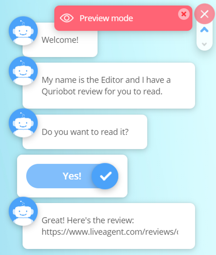 Quriobot - pregled chatbota